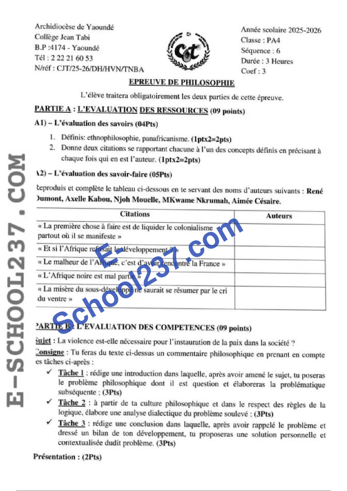 DH 6 Prob blanc A Philosophie Mai 2026 C.J.Tabi